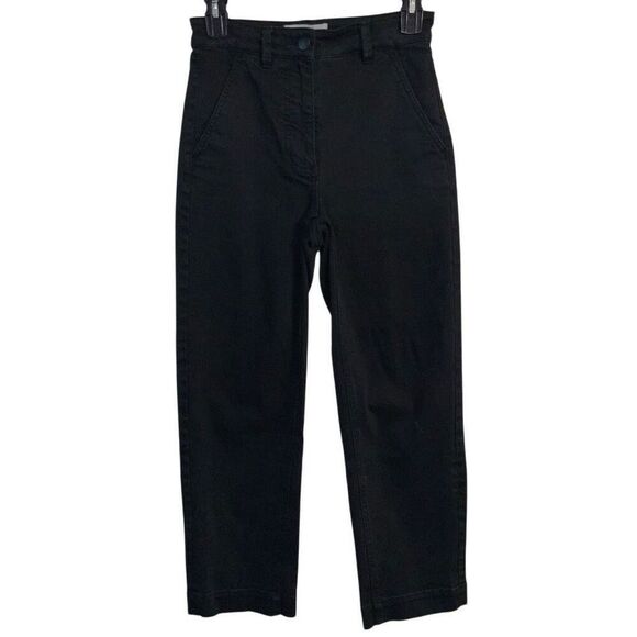 Everlane Cropped Straight Regular Black Denim Jeans size 00 - Picture 2 of 7